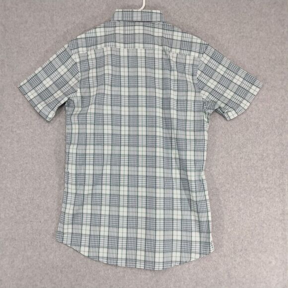 NWT Galaxy  Shirt Mens Small Blue Plaid Button Up Short Sleeve Casual Summer - Picture 8 of 11